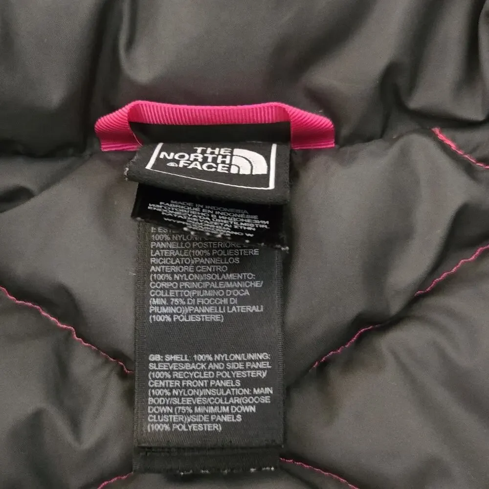 The North Face Girls XL 18 Goose Down Barbie Pink Puffer Jacket Coat‎ 550
